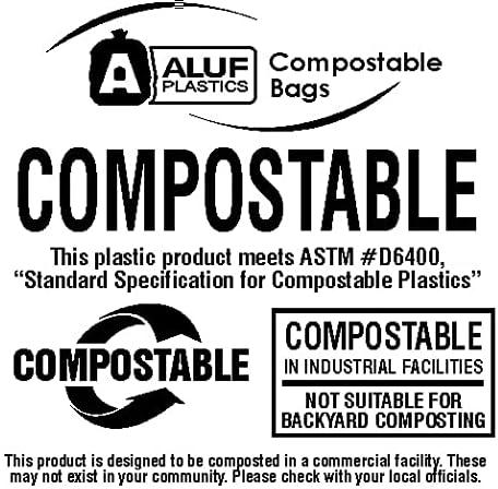 image:imageAluf Plastics 100 Biodegradable Bags 1216 Gal 85 Mil 24x33 100 Count 4 Rolls of 2556 Gal 085 Mil 40 Count