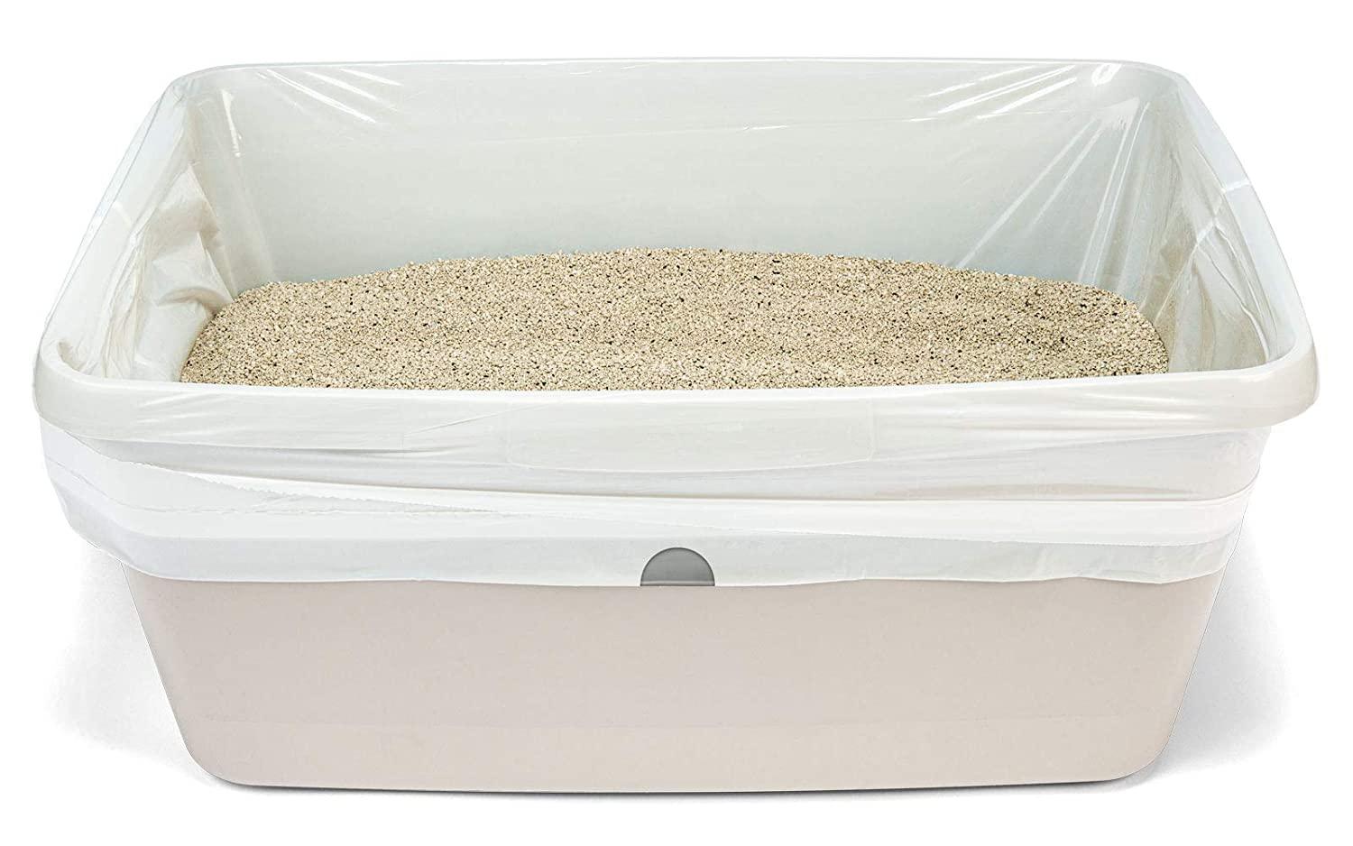 image:imageUltrasac 2 MIL Thick Cat Litter Box Liners 36 x 19 Odor Free Leak Proof Disposable Heavy Duty Jumbo Durable Coreless Drawstring Scratch Tear Resistant Pack of 50 for Kitty Waste Poop