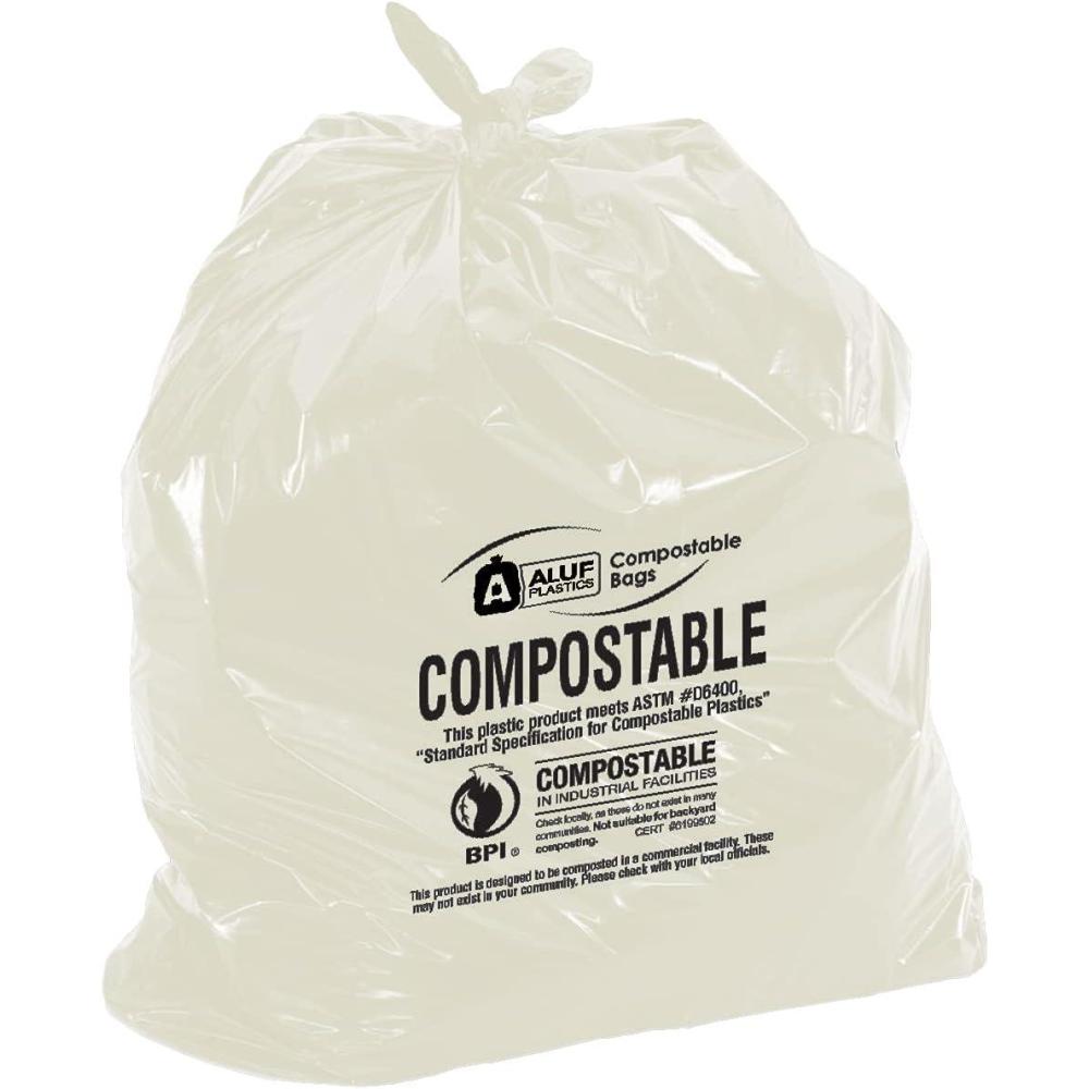image:imageAluf Plastics 100 Biodegradable Bags 1216 Gal 85 Mil 24x33 100 Count 4 Rolls of 2556 Gal 085 Mil 40 Count