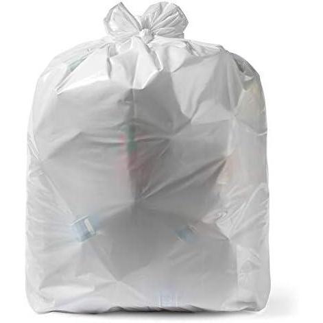 image:imageAluf Plastics 33 Gallon Trash Bags 33 x 39  White Pack of 150  For Bathroom Household Office and Lightweight Garbage  Coreless RollsWhite