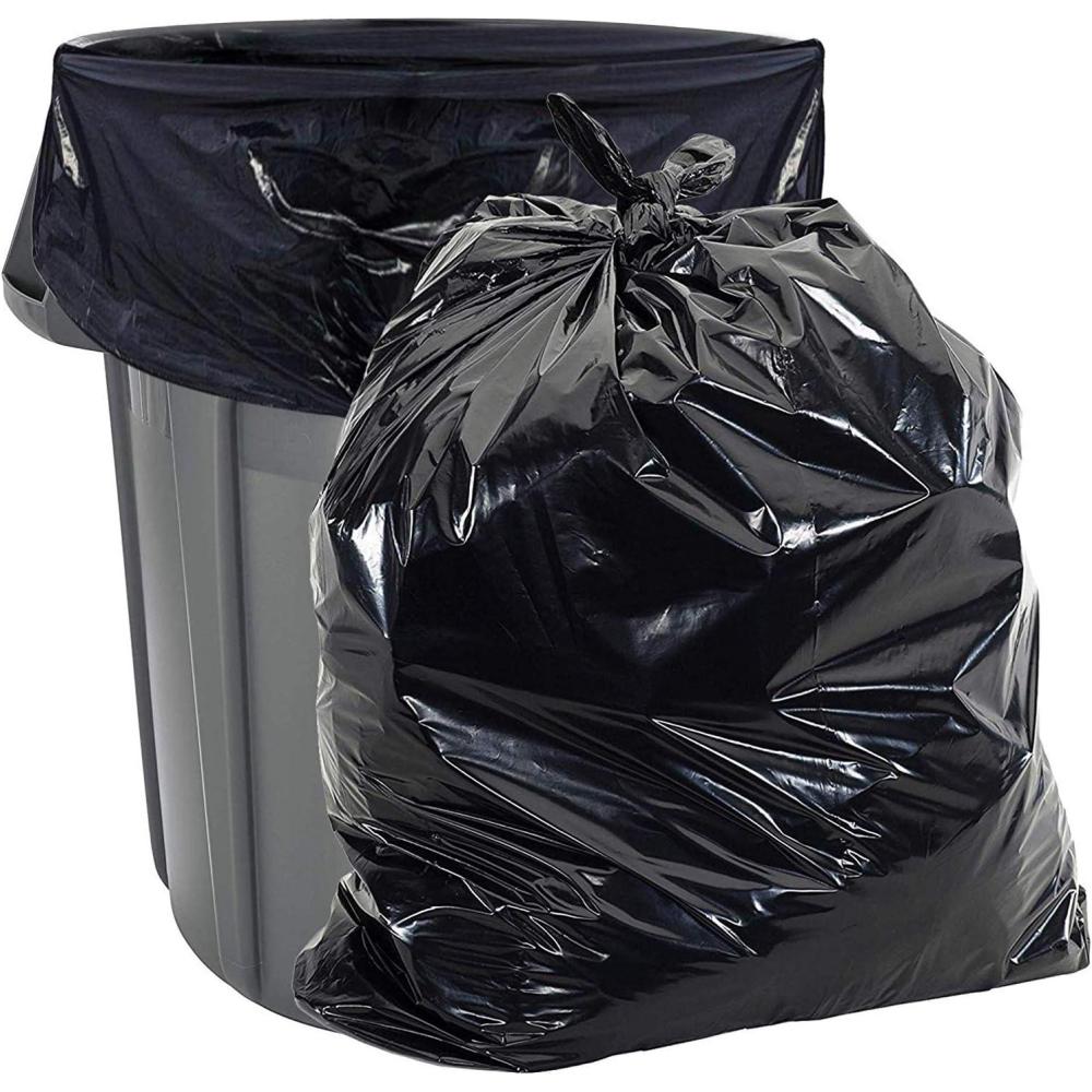 image:imageAluf Plastics 45 Gallon Black BioFlex Trash Bags 16 Micron eq 39 x 42  1600 CountBlack