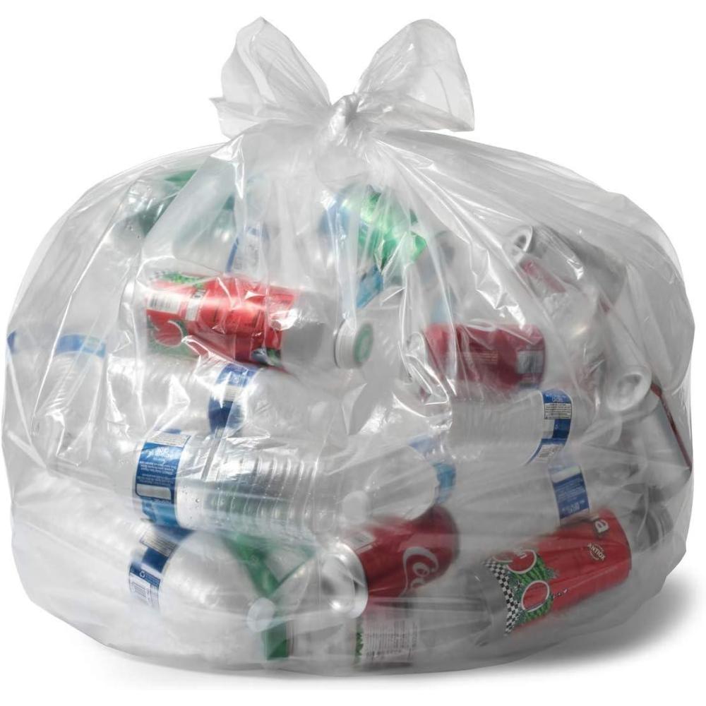 image:imageAluf Plastics TTough Roll Pack Low Density Repro Blend Star Seal Coreless Rolls Bag 33 Gallon Capacity 39 Length x 33 Width XXH Strength Black Pack of 100Clear