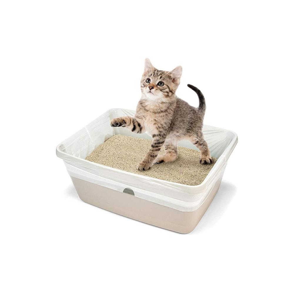 image:imageUltrasac 2 MIL Thick Cat Litter Box Liners 36 x 19 Odor Free Leak Proof Disposable Heavy Duty Jumbo Durable Coreless Drawstring Scratch Tear Resistant Pack of 50 for Kitty Waste Poop