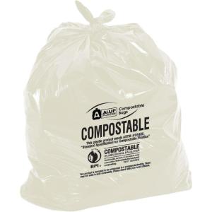 Aluf Plastics – 100% Biodegradable Bags, 12-16 Gal, .85 Mil, 24″x33″, 100 Count (4 Rolls of 25)(42 Gal  0.85 Mil  50 Count)