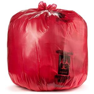 Aluf Plastics 45 Gallon (40″ x 47″) Red Infectious Waste Bags – Meets DOT Federal Requirements – Case of 100(1 Count (Pack of 100))