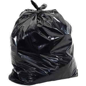 Aluf Plastics 55-60 Gallon 1 MIL Black Heavy Duty Garbage Bags – 38″ x 58″ – Pack of 400 – For Contractor, Industrial, Healthcare, & Municipal