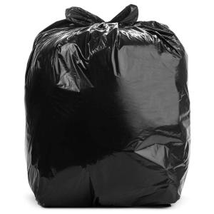 Aluf Plastics 56 Gallon 1.5 MIL (eq) Black Heavy Duty Trash Bags – 43″ x 47″ – Pack of 100 – For Construction, Industrial, Outdoor, & Commercial