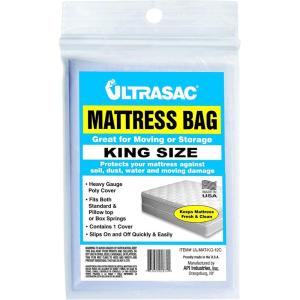 Aluf Plastics High Performance 2.5 Mil (eq) Clear Mattress Full Bag – 66″ x 90″ (Pack of 30)(Clear)