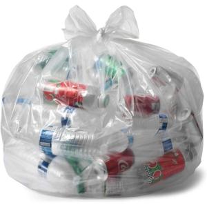 Aluf Plastics T-Tough Roll Pack Low Density Repro Blend Star Seal Coreless Rolls Bag, 33 Gallon Capacity, 39″ Length x 33″ Width, XXH Strength, Black (Pack of 100)(Clear)