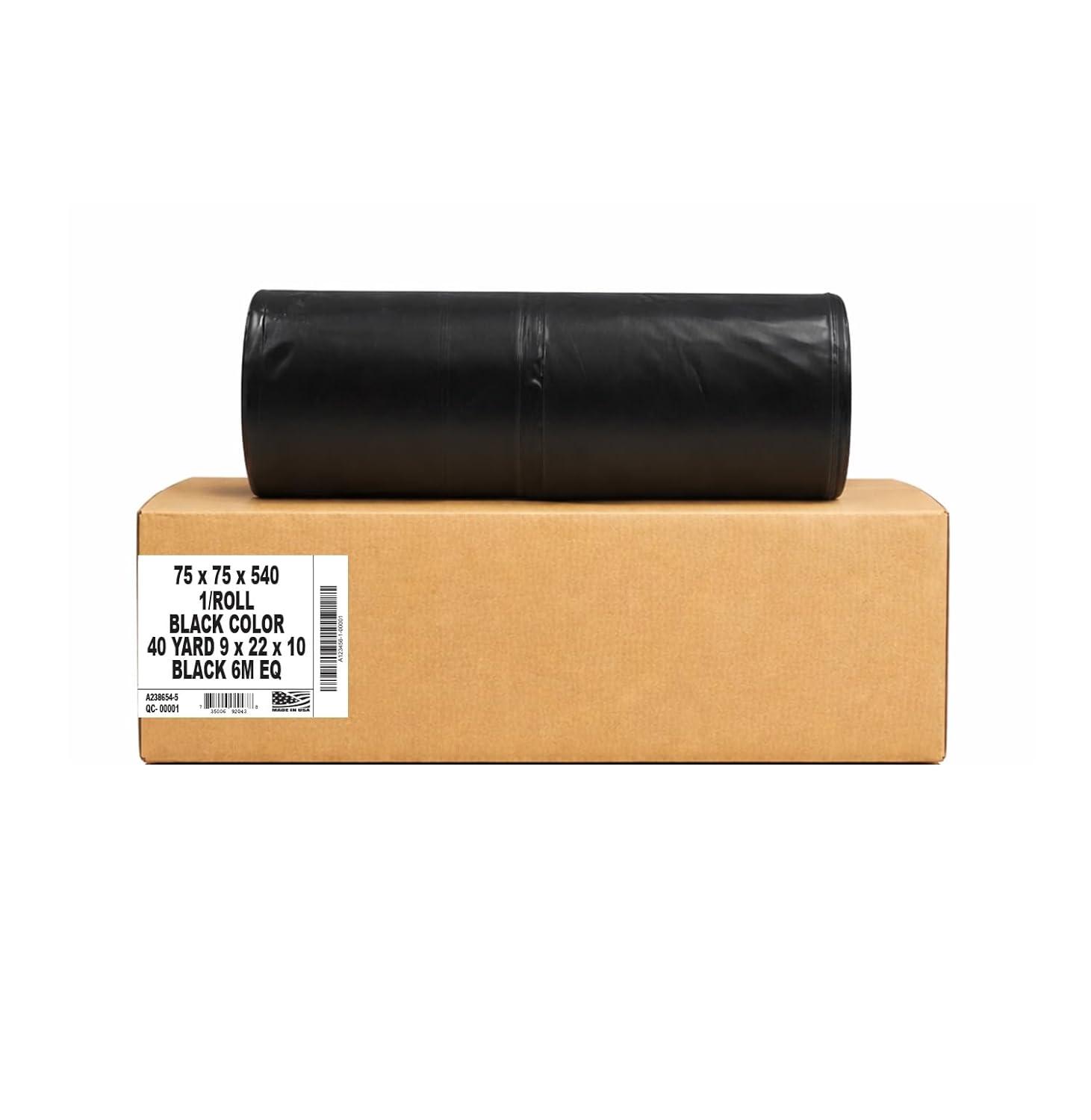 image:imageMultipurpose Plastic 40 Yard Dumpster Liner Cover 60 MIL eq Heavy Duty Tear Resistant HUGE 75x 75 x 540 Protects Furniture Appliances Patio Furniture Tools amp More